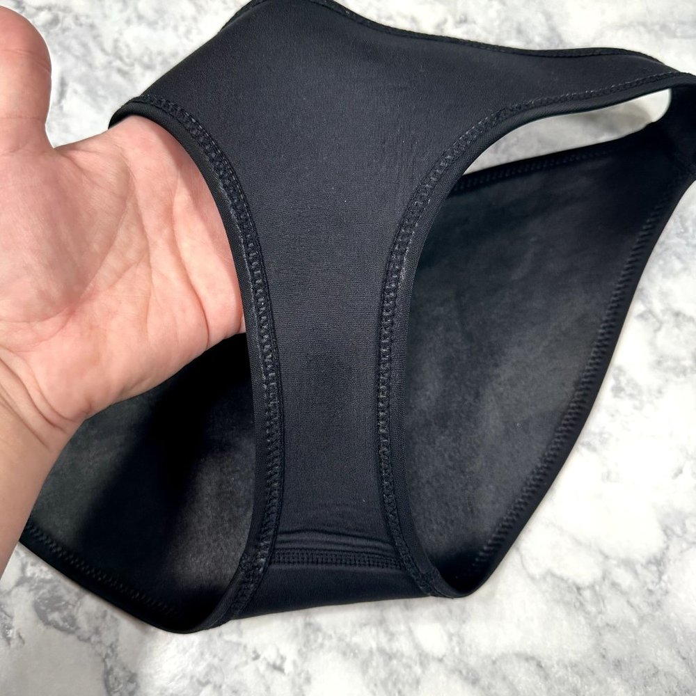 Triangl Black Matte Neoprene Bikini Bottom - Picture 4 of 7
